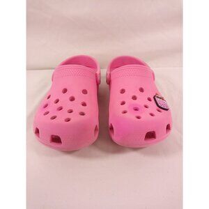 Crocs Girl's Pink Classic Clogs Water resistant Rubber Size 13